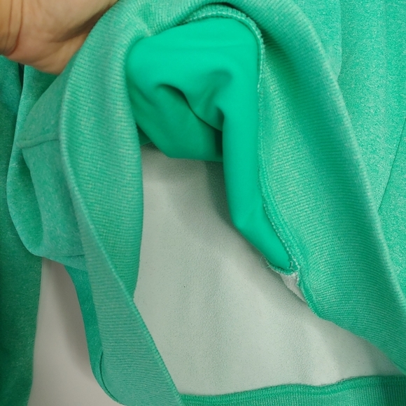 Under Armour Logo Women's Green Hoodie Sweatshirt Size Medium Cold Gear - Picture 8 of 10